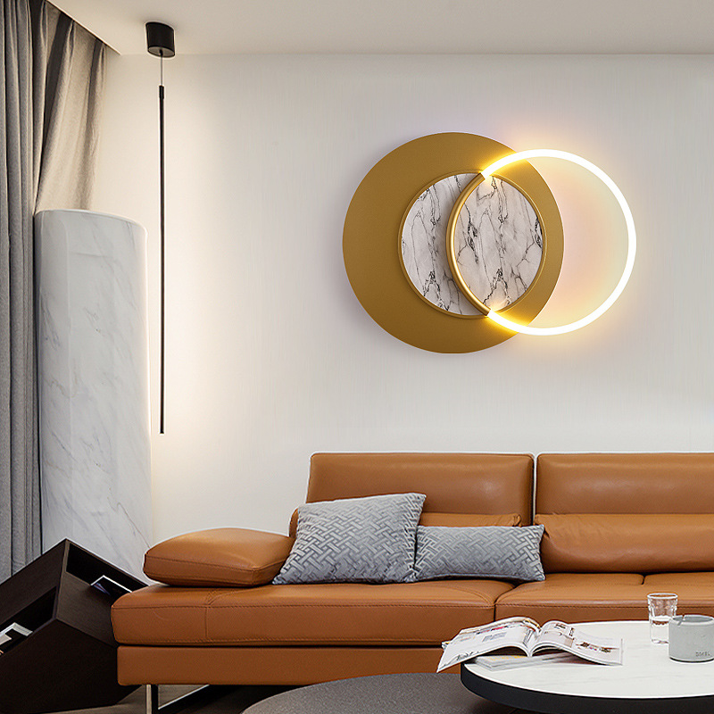 Nordic Minimalist Wall Light Indoor Modern Creative Personality LED Ring Wall Lamp For Bedroom Hotel