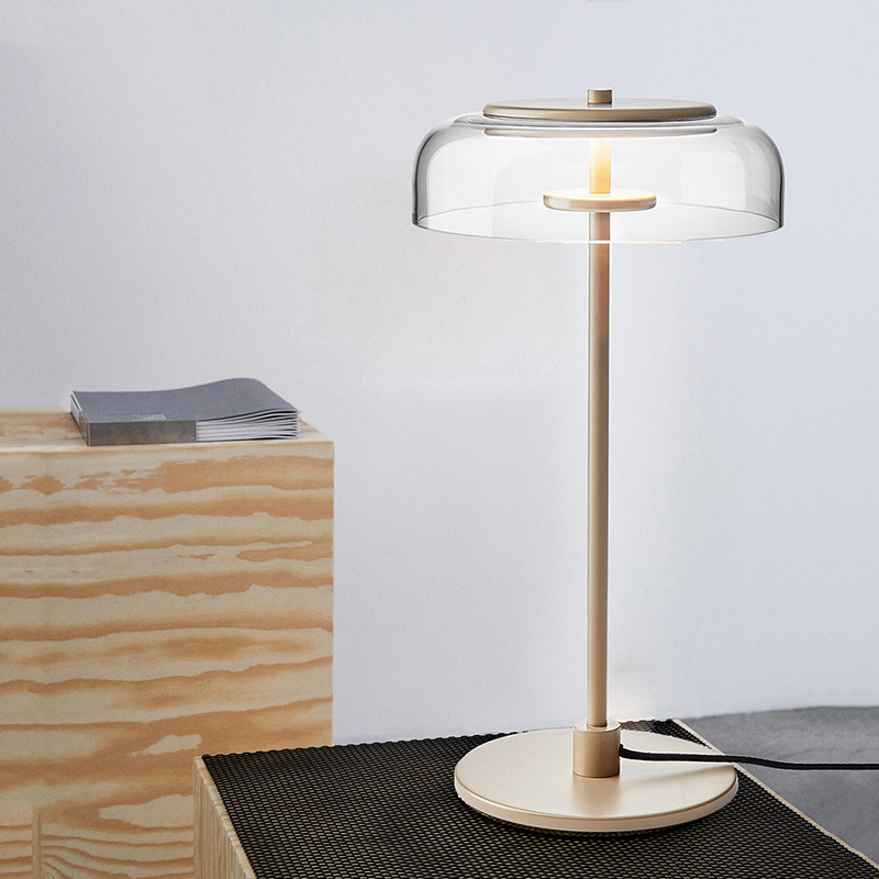 Nordic ins table lamp designer postmodern minimalist bedroom bedside lamp creative hotel model room glass table lamp