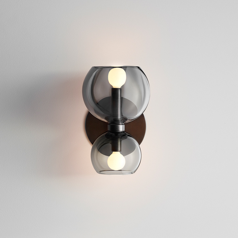 Nordic showroom creative glass living room wall lamp modern minimalist art bedside bedroom designer model room wall lamp