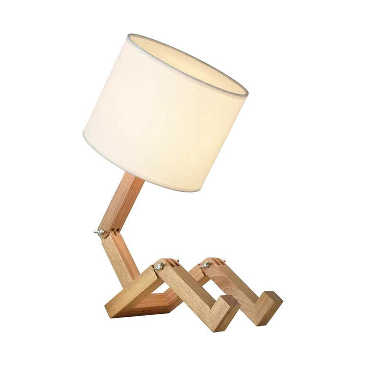 European-style solid wood robot creative lamp Nordic desk lamp American-style bedroom bedside lamp Australian-style cross-border