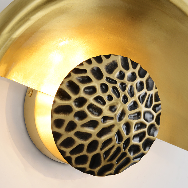 Light luxury simple fashion pure copper bedroom bedside lamp wall lamp study wall model room exhibition hall TV wall copper wall lamp