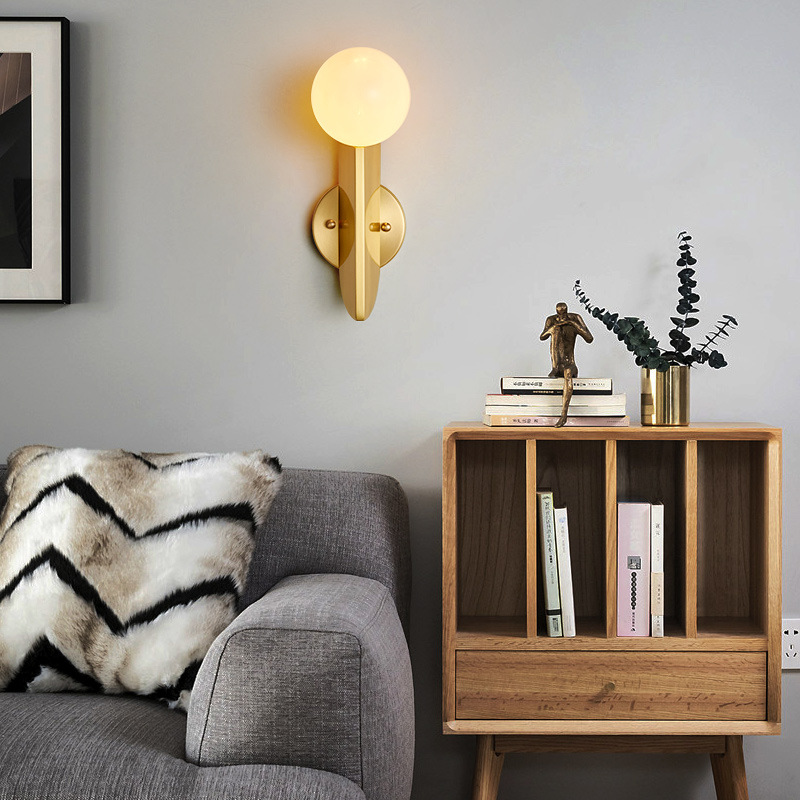 Nordic note G9 lamp head full copper wall lamp wall lamp modern minimalist bathroom bathroom mirror headlight bedroom bedside lamp