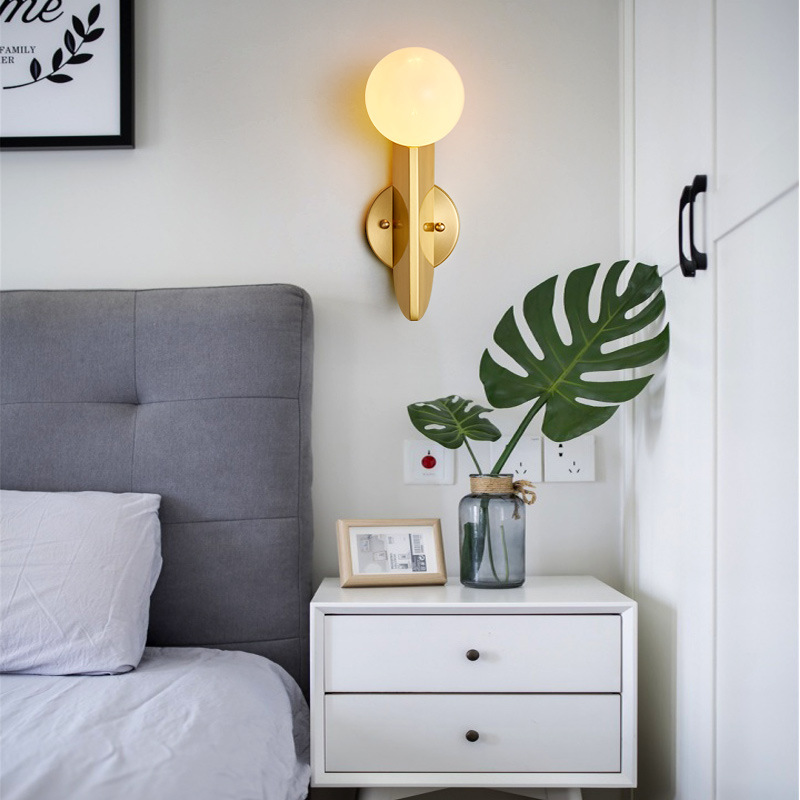 Nordic note G9 lamp head full copper wall lamp wall lamp modern minimalist bathroom bathroom mirror headlight bedroom bedside lamp