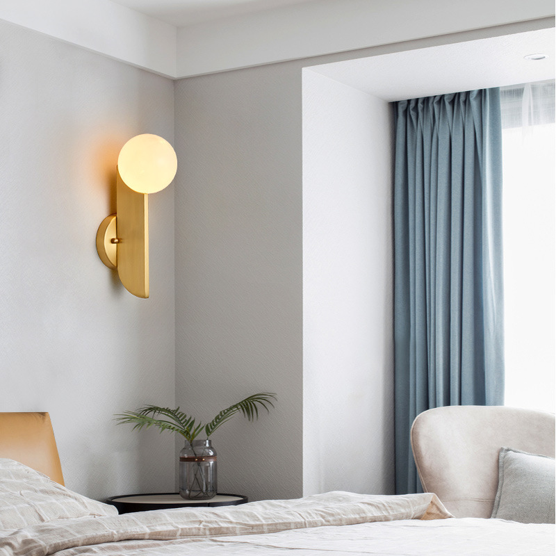 Nordic note G9 lamp head full copper wall lamp wall lamp modern minimalist bathroom bathroom mirror headlight bedroom bedside lamp